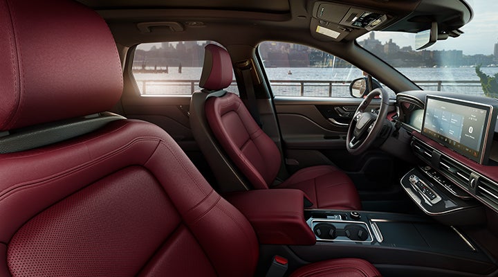 The available Perfect Position front seats in the 2024 Lincoln Corsair® SUV are shown. | Johnson Sewell Lincoln in Marble Falls TX