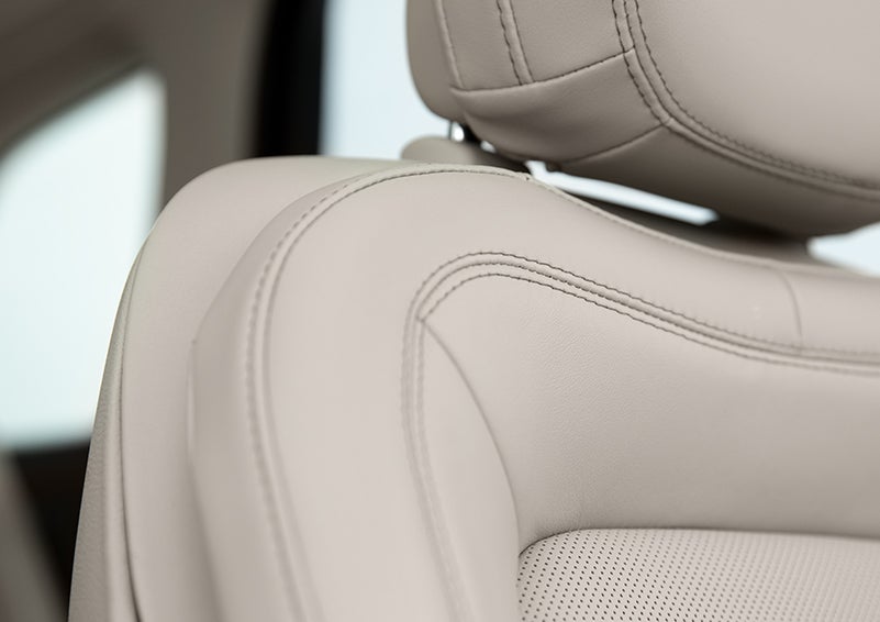 Fine craftsmanship is shown through a detailed image of front-seat stitching. | Johnson Sewell Lincoln in Marble Falls TX