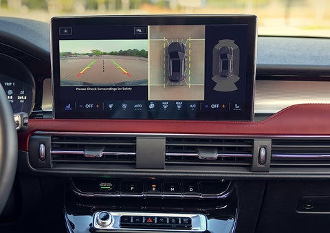 The driver of a 2024 Lincoln Corsair® SUV is shown selecting the drive mode. | Johnson Sewell Lincoln in Marble Falls TX